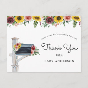 Sonnenblumen und Rose Kinderdusche per Mail Vielen Postkarte