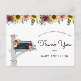 Sonnenblumen und Rose Kinderdusche per Mail Vielen Postkarte
