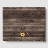 Sonnenblumen und Rose Rustikale Hochzeit Gästebuch (Rückseite)