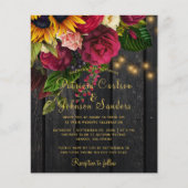 Sonnenblumen und Rose rustikale Hochzeit im Herbst (Vorderseite)