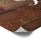 Sonnenblumen und Rose Rustikale Hochzeitssaison Poster (Ecke)