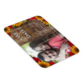 Sonnenblumen und Rose Rustikales Foto Magnet aus H (Rechte Seite)