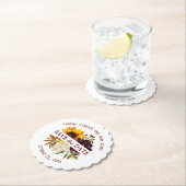 Sonnenblumen und Rose Save the Date Untersetzer (Vor Ort)