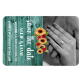 Sonnenblumen und Rose speichern Magnet (Horizontal)