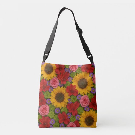 Sonnenblumen und Rose Tasche (Rückseite)