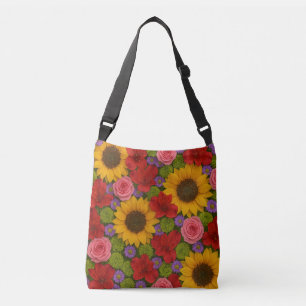 Sonnenblumen und Rose Tasche