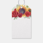 Sonnenblumen und Rose Vielen Dank für Ihre Unterst Geschenkanhänger (Rückseite)