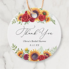 Sonnenblumen und Rose Vielen Dank für Ihre Unterst Geschenkanhänger