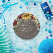 Sonnenblumen und Rote Rose Rustikale Hochzeit im H Pappteller (Party)