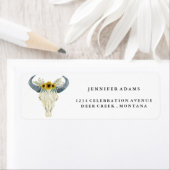 Sonnenblumen und Rücksendeadressen-Aufkleber mit B (Insitu)