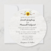 Sonnenblumen und Rustikale Holzfarm Einladung (Vorderseite)