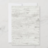 Sonnenblumen und rustikaler Polterabend Einladung (Rückseite)