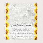 Sonnenblumen und rustikales Holz Hütte Vielen Dank (Innenseite Aufgefaltet)