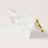 Sonnenblumen und rustikales Holz Hütte Vielen Dank (Rückseite)