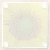 Sonnenblumen und Samen, Spirale, Goldenes Verhältn Glasuntersetzer (Rückseite)