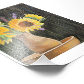 Sonnenblumen und Schatten Fotodruck (Ecke)