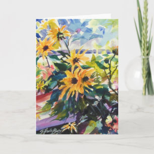 "Sonnenblumen und Schatten" Karte