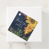 Sonnenblumen und schiefer Rustikale Country Baby D Geschenkanhänger (Beispiel)