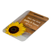 Sonnenblumen und Schleier Country Hochzeit Save th Magnet (Linke Seite)