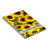 Sonnenblumen und Schmetterling Notizblock (Rechte Seite)