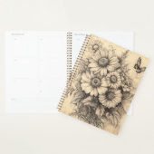 Sonnenblumen und Schmetterling - Rustikales Papier Planer (Anzeige)