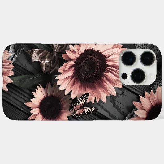 Sonnenblumen und Schmetterlinge Case-Mate iPhone Hülle (Rückseite (Horizontal))