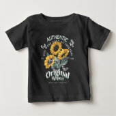 Sonnenblumen und Schmetterlinge Grafik Baby T-shirt (Vorderseite)
