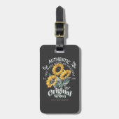 Sonnenblumen und Schmetterlinge Grafik Gepäckanhänger (Vorderseite vertikal)