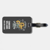 Sonnenblumen und Schmetterlinge Grafik Gepäckanhänger (Rückseite horizontal)