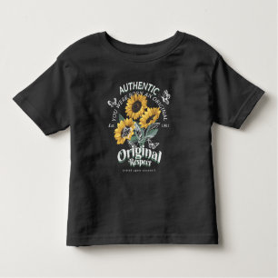 Sonnenblumen und Schmetterlinge Grafik Kleinkind T-shirt