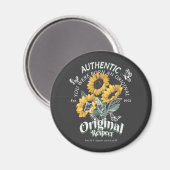 Sonnenblumen und Schmetterlinge Grafik Magnet (Vorderseite/Rückseite)