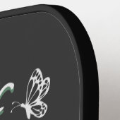 Sonnenblumen und Schmetterlinge Grafik Pickleball Schläger (Linke Seite)