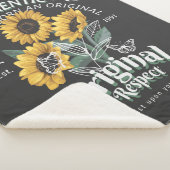 Sonnenblumen und Schmetterlinge Grafik Sherpadecke (3/4)