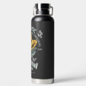 Sonnenblumen und Schmetterlinge Grafik Trinkflasche (Rückseite)