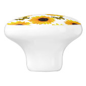 Sonnenblumen und Schmetterlinge, Keramikknauf (Seitenansicht)