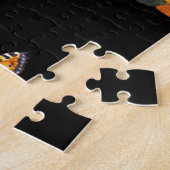 Sonnenblumen und Schmetterlinge: Schwarzer Untergr Puzzle (Seite)
