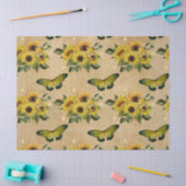 Sonnenblumen und Schmetterlinge Seidenpapier (Basteln)