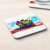 Sonnenblumen und Schwarze Katze Getränkeuntersetzer (Linke Seite)