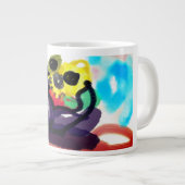 Sonnenblumen und Schwarze Katze Jumbo-Tasse (Vorderseite Rechts)