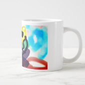 Sonnenblumen und Schwarze Katze Jumbo-Tasse (Rechts)