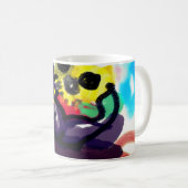 Sonnenblumen und Schwarze Katze Kaffeetasse (VorderseiteRechts)