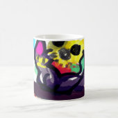 Sonnenblumen und Schwarze Katze Kaffeetasse (Mittel)