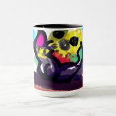 Sonnenblumen und Schwarze Katze Tasse (Zentrum)