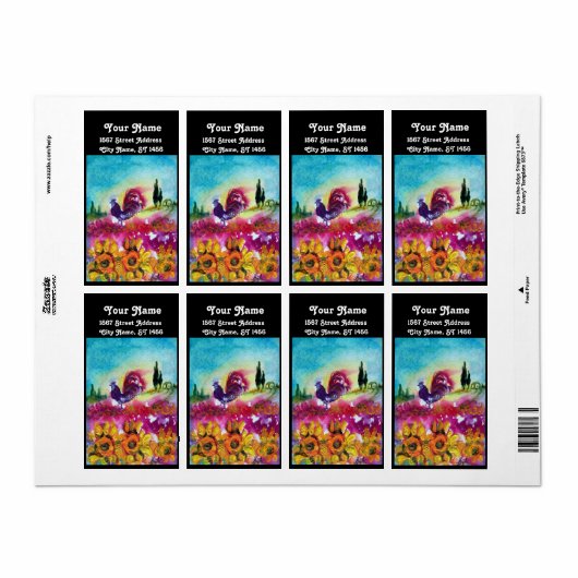 SONNENBLUMEN UND SCHWARZE ROOSTER (Vorne)