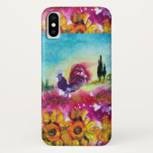 SONNENBLUMEN UND SCHWARZE ROOSTER Case-Mate iPhone HÜLLE (Rückseite)