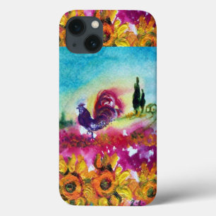 SONNENBLUMEN UND SCHWARZE ROOSTER Case-Mate iPhone HÜLLE