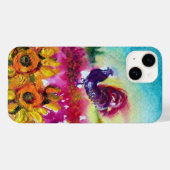 SONNENBLUMEN UND SCHWARZE ROOSTER Case-Mate iPhone HÜLLE (Rückseite (Horizontal))