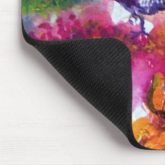 SONNENBLUMEN UND SCHWARZE ROOSTER MOUSEPAD (Ecke)