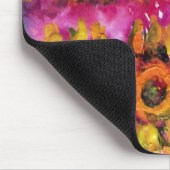 SONNENBLUMEN UND SCHWARZE ROOSTER MOUSEPAD (Ecke)