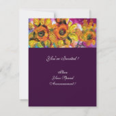 SONNENBLUMEN UND SCHWARZE ROOSTER Rustikale Landsc Einladung (Rückseite)